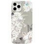 Husă de protecție din plastic moale pentru iPhone 11 Pro Max - flori roz