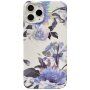 Husă de protecție din plastic moale pentru iPhone 11 Pro Max - flori mov