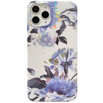 Husă de protecție din plastic moale pentru iPhone 11 Pro Max - flori mov