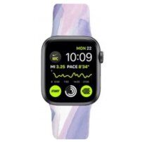 Curea din silicon cu model acuarela pentru Apple Watch Ultra 49mm / 46mm / 45mm / 44mm / 42mm - violet