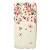 Carcasă de protecţie, din plastic, pentru Apple iPhone 6 / 6S - flori mici roz