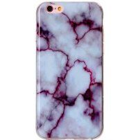 Carcasă de protecție din plastic pentru Apple iPhone 6 / 6S - marmură mov