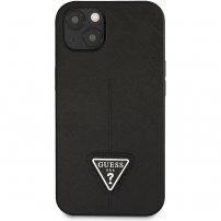 Guess Saffiano Triangle husă pentru iPhone 13 - negru