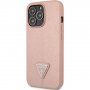 Guess Saffiano Triangle husă pentru iPhone 13 Pro Max - roz