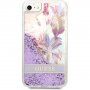 Guess Liquid Glitter Flower husă pentru iPhone 7 / 8 / SE (2020/2022) - violet