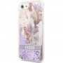 Guess Liquid Glitter Flower husă pentru iPhone 7 / 8 / SE (2020/2022) - violet