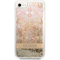 Guess Liquid Glitter Paisley husă pentru iPhone 7 / 8 / SE (2020/2022) - auriu