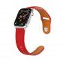 Curea de piele cu prindere cu ac pentru Apple Watch 42mm / 41mm / 40mm / 38mm - roșu