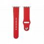 Curea de piele cu prindere cu ac pentru Apple Watch 42mm / 41mm / 40mm / 38mm - roșu