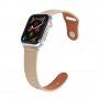 Curea de piele cu prindere cu ac pentru Apple Watch 42mm / 41mm / 40mm / 38mm - bej