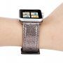 Curea metalică din piele pentru Apple Watch 42mm / 41mm / 40mm / 38mm - maro