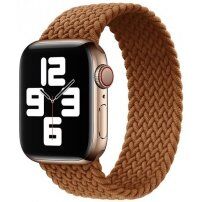 Curea din nailon cu model împletit pentru Apple Watch 42mm / 41mm / 40mm / 38mm - L - maro