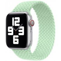Curea din nailon cu model împletit pentru Apple Watch 42mm / 41mm / 40mm / 38mm - M - verde