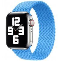 Curea din nailon cu model împletit pentru Apple Watch 42mm / 41mm / 40mm / 38mm - M - albastru ceresc