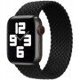 Curea din nailon cu model împletit pentru Apple Watch Ultra 49mm / 46mm / 45mm / 44mm / 42mm - XS - negru