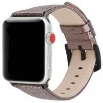 Curea metalică din piele pentru Apple Watch 42mm / 41mm / 40mm / 38mm - maro