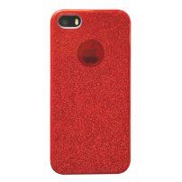 Carcasă sclipitoare pentru iPhone 5 / 5S / SE (2016) - roșu