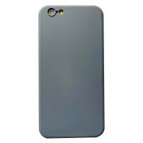 Husă de protecție din silicon cu margini drepte pentru iPhone 6 / 6S - gri-albastru