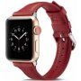 Curea elegantă, din piele, pentru Apple Watch Ultra 49mm / 46mm / 45mm / 44mm / 42mm - roșu