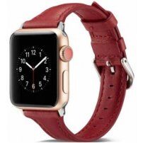 Curea elegantă, din piele, pentru Apple Watch Ultra 49mm / 46mm / 45mm / 44mm / 42mm - roșu