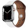 Curea de piele cu prindere cu ac pentru Apple Watch 42mm / 41mm / 40mm / 38mm - alb