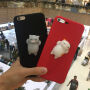 Carcasă de protecţie, cu pisică 3D, pentru Apple iPhone 6 / 6S - negru