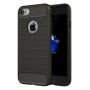 Carcasă rezistentă din plastic, în stil carbon şlefuit, pentru iPhone 8 / 7 - neagră