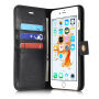 Husă flip 2 în 1, detaşabilă, din pile artificială, pentru Apple iPhone 6 / 6S - negru