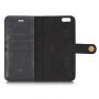 Husă flip 2 în 1, detaşabilă, din pile artificială, pentru Apple iPhone 6 / 6S - negru