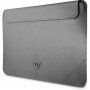 Guess Saffiano Triangle Metal Logo husă pentru iPad Pro 12,9" / MacBook până la 14" - argintiu