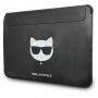 Karl Lagerfeld Choupette Head Embossed husă pentru MacBook până la 16" - negru