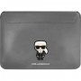 Karl Lagerfeld Saffiano Ikonik husă pentru MacBook până la 16" - argintiu
