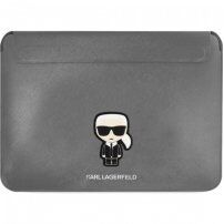 Karl Lagerfeld Saffiano Ikonik husă pentru MacBook până la 16" - argintiu