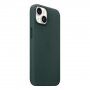 Carcasă din piele originală Apple cu MagSafe pentru iPhone 14 - verde pin