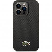 Lacoste Iconic Petit Pique Logo husă pentru iPhone 14 Pro Max - negru