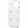 Guess Peony Glitter husă pentru iPhone 14 Pro Max - alb