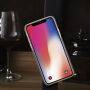 Husă stilată flip 2 în 1, detaşabilă, pentru Apple iPhone XS / iPhone X - maro deschis