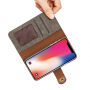 Husă stilată flip 2 în 1, detaşabilă, pentru Apple iPhone XS / iPhone X - gri