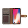 Husă stilată flip 2 în 1, detaşabilă, pentru Apple iPhone XS / iPhone X - gri