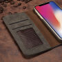 Husă stilată flip 2 în 1, detaşabilă, pentru Apple iPhone XS / iPhone X - gri