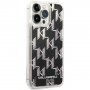 Karl Lagerfeld Monogram Liquid Glitter husă pentru iPhone 14 Pro Max - negru