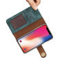 Husă stilată flip 2 în 1, detaşabilă, pentru Apple iPhone XS / iPhone X - verde