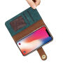 Husă stilată flip 2 în 1, detaşabilă, pentru Apple iPhone XS / iPhone X - albastru