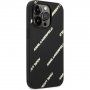 Karl Lagerfeld Grained Leather Logomania husă pentru iPhone 14 Pro Max - negru