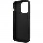 Karl Lagerfeld Grained Leather Logomania husă pentru iPhone 14 Pro Max - negru