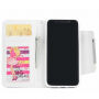 Husă flip 2 în 1, detaşabilă, din pile artificială, pentru Apple iPhone XS / iPhone X - alb