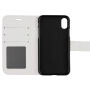 Husă de protecţie flip 2 în 1, detaşabilă, pentru Apple iPhone XS / iPhone X - alb