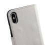 Husă de protecţie flip 2 în 1, detaşabilă, pentru Apple iPhone XS / iPhone X - alb