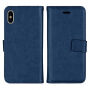 Husă de protecţie flip 2 în 1, detaşabilă, pentru Apple iPhone XS / iPhone X - albastru închis