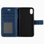 Husă de protecţie flip 2 în 1, detaşabilă, pentru Apple iPhone XS / iPhone X - albastru închis